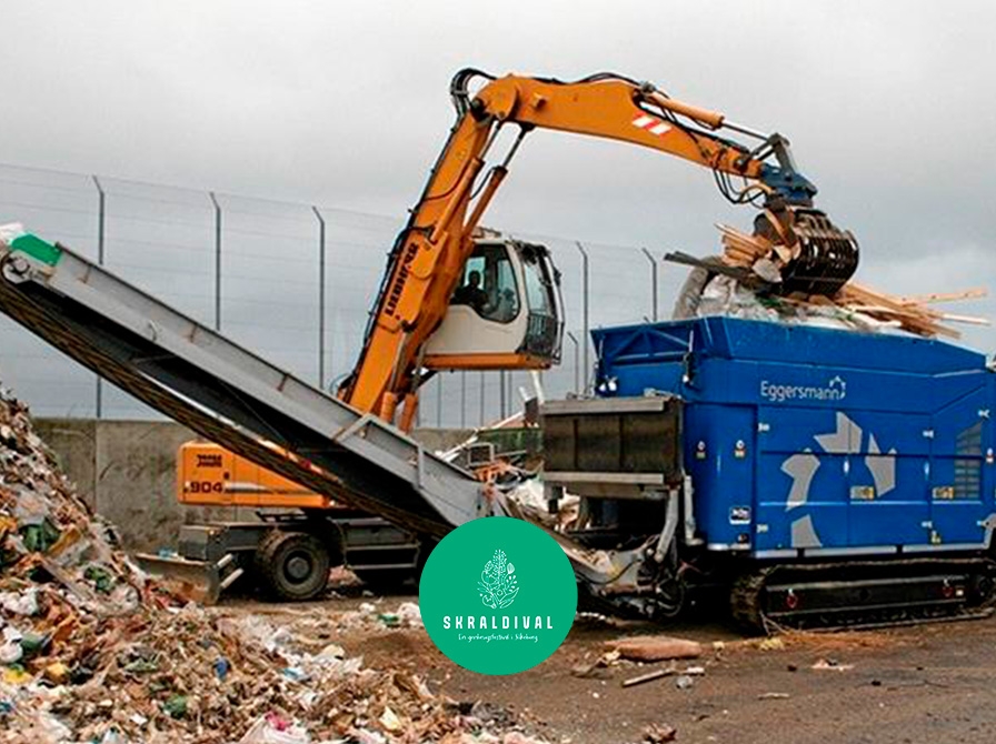 Neddeler arbejder på Tandskov Affaldscenter